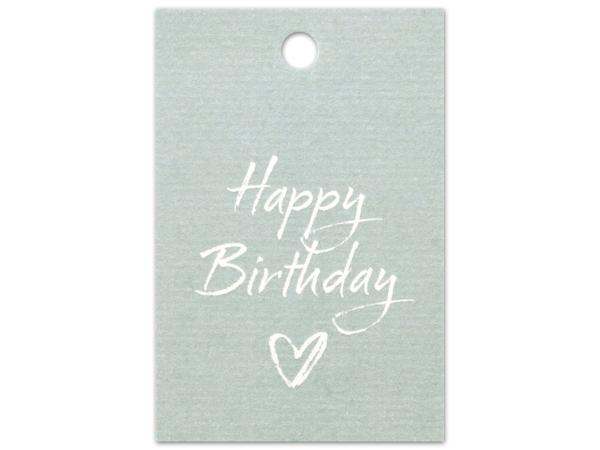 Anhänger Papier "Happy Birthday" 16St/Bt. H85 B55mm H85 B55mm