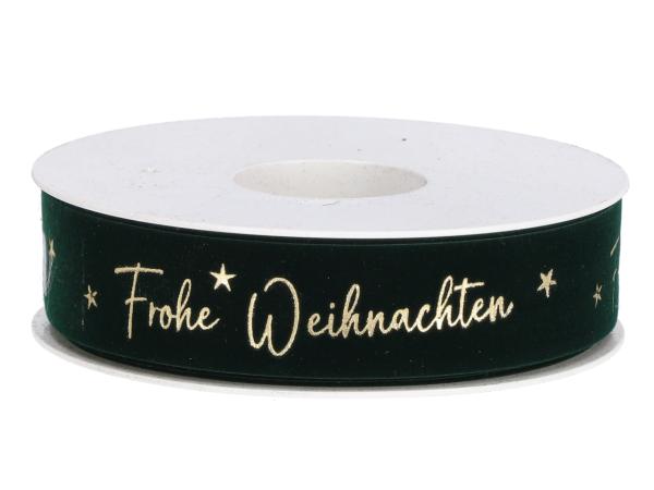 Band Samt "Frohe Weihnachten" 25mm 18mr 25mm 18mr