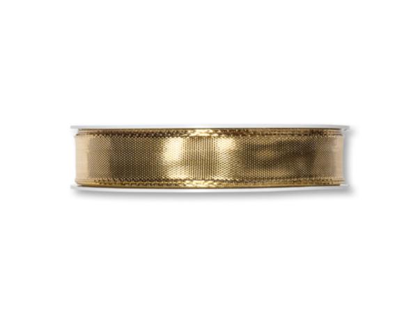 Band Lamé gold 15mm 25mr m Draht Made in Germany 