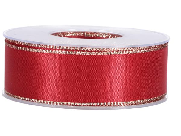Band Basic mit Goldrand 40mm 50mr Polyester 100% 40mm 50mr