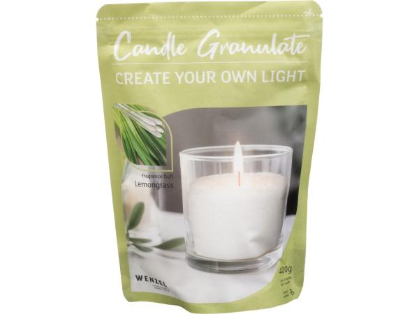 Wachsgranulat mit Duft Lemongrass 400gr m 4 Dochten 400gr