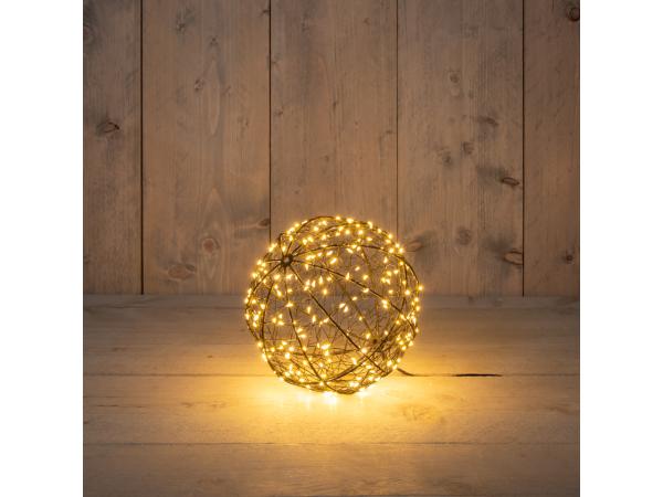 Lichtkugel LED 200 Lichter warmweiß Funkeleffekt m Timer outdoor 