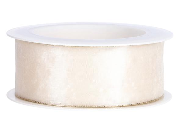Band Xmas Organza Goldkante 40mm 20mr 40mm 20mr