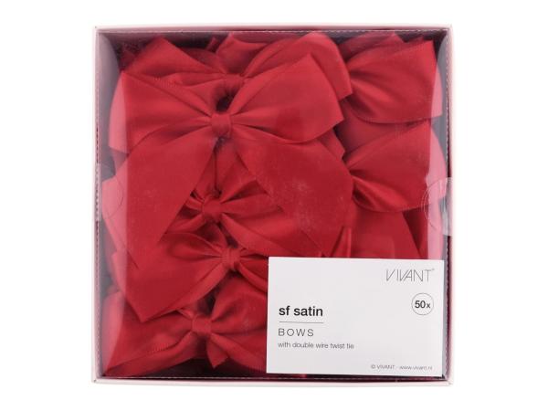 Schleife Satin am Drahtclip 50St/Box  B8 H6cm 