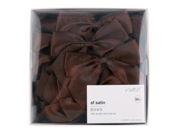 Schleife Satin am Drahtclip 50St/Box  B8 H6cm B8 H6cm