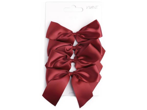 Schleife Satin am Draht 4St auf VK-Blisterkarte B12 H10cm B12 H10cm