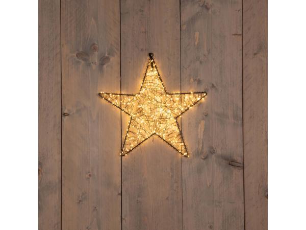 Stern Metall 300 Lichter warmweiss outdoor dimmbar m Timer u Flash Funktion D36cm (+5mr)