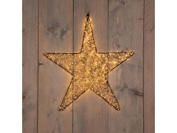 Stern Metall 500 Lichter warmweiss outdoor dimmbar m Timer u Flash Funktion D56cm (+5mr)