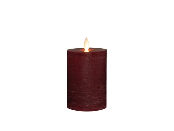 Stumpenkerze Rustikal wachs bewegliche Flamme inkl. Fernbedienung / Timer u USB Kabel 