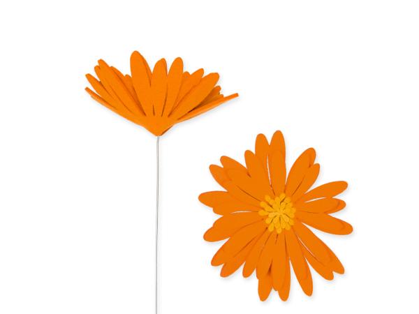 Stecker Filz Blume a Draht 4 St/Pack D17,5 Draht 40cm