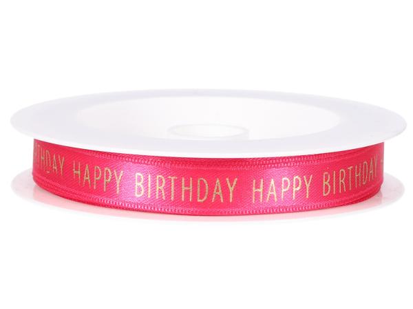 Band Satin Happy Birthday 15mm 18mr 15mm 18mr