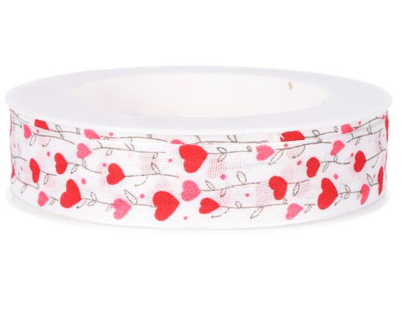Band Herzblume m formst. Kante 25mm 18mr 25mm 18mr