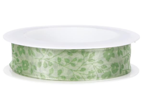 Band Organza Blumen m formst. Kante 25mm 18mr 25mm 18mr