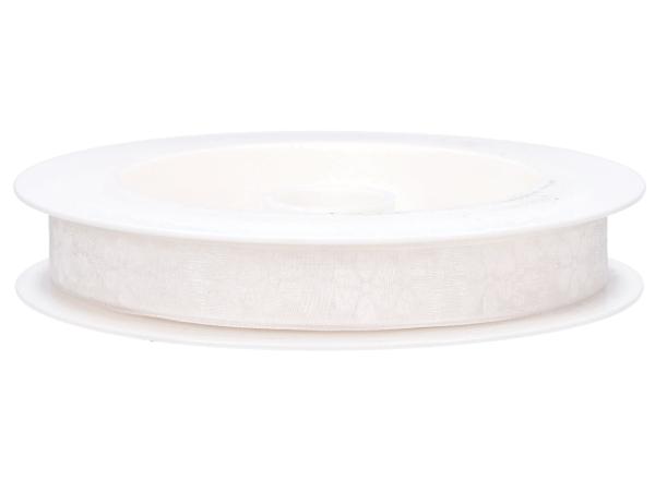 Band Organza Blüten Webkante 15mm 18mr 15mm 18mr