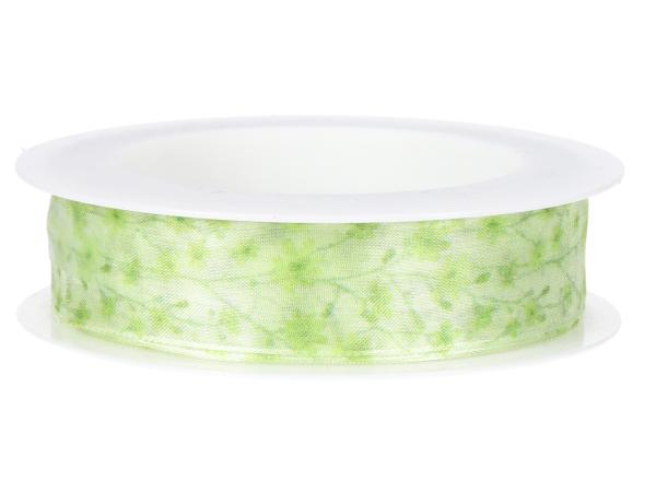 Band Organza Blumen m formst. Kante 25mm 18mr 25mm 18mr