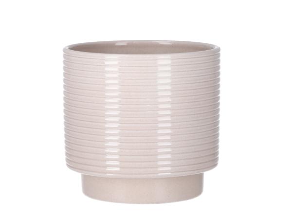 Kübel Rings D12,5cm lasur creme D13 H12,5cm