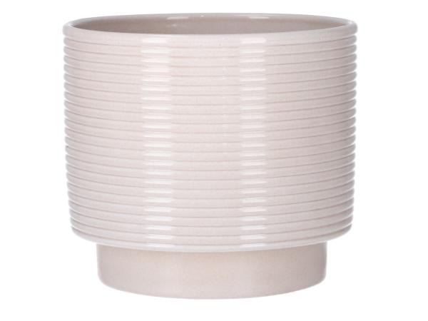 Kübel Rings D16,5cm lasur creme D16,5 H15cm