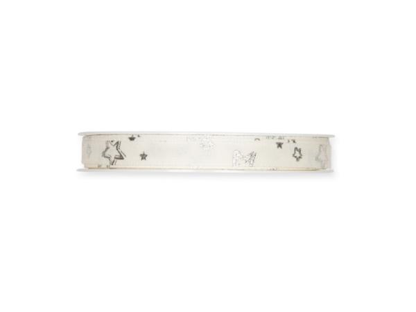 Band Sterndruck 10mm 20mr Baumwolloptik 100% Polyester 10mm 20mr