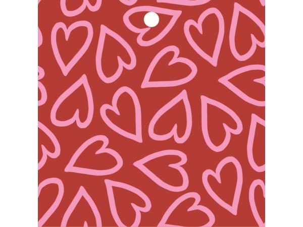 Geschenkkärtchen mini Herz quadratisch 12St  Doppelkarte B75 H75mm