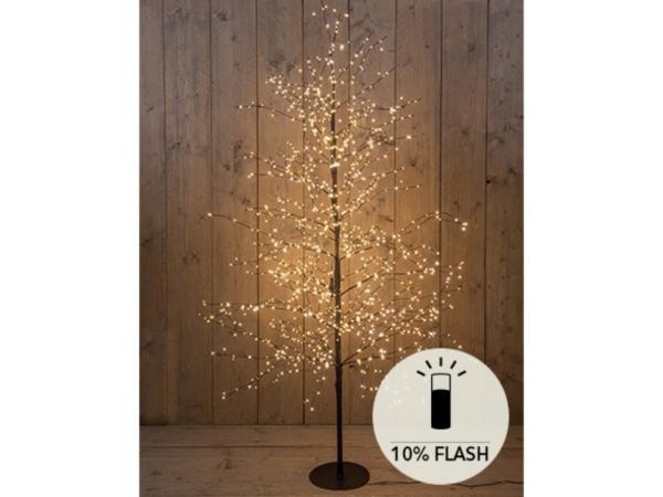 Lichtbaum 180cm LED 1500 Lichter Flash warmweiss dimmbar m Timmer H180cm