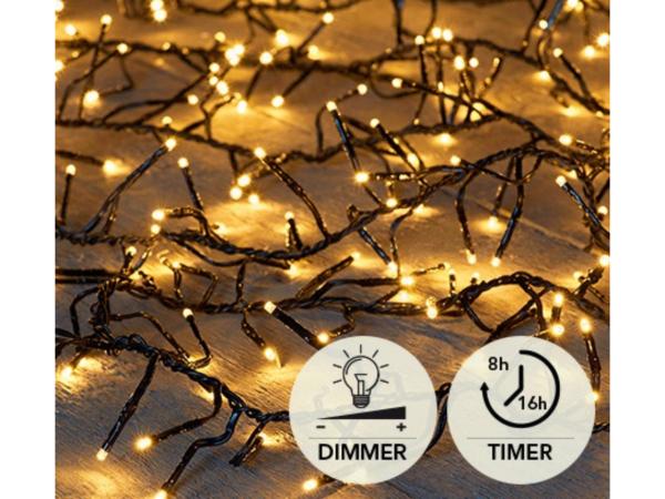 Lichterkette Baum LED warmgold 384 Lichter outdoor dimmbar m Timer u Netzteil für H1-1,3m 