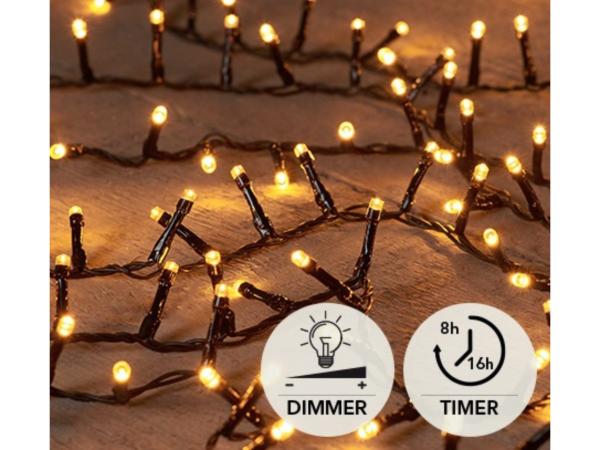 Lichterkette Baum LED warmgold 700 Lichter outdoor dimmbar m Timer u Netzteil für H2-2,4m IVY L16mr (+4mr)