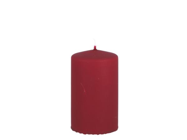 Stumpen Samt H100 D60 bordo Safe Candle ca. 36Std Brenndauer D6 H10cm