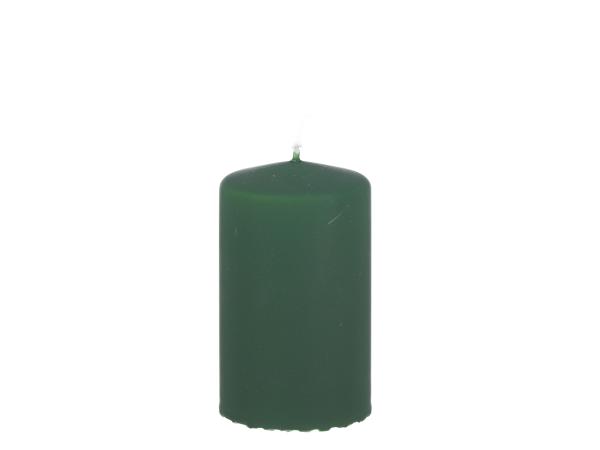 Stumpen Samt H100 D60 jägergrün Safe Candle ca. 36Std Brenndauer D6 H10cm