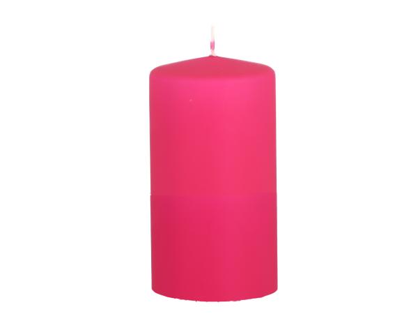 Stumpen Samt H130 D70 fuchsia Safe Candle ca. 61Std Brenndauer D7 H13cm