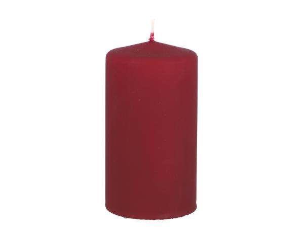 Stumpen Samt H130 D70 bordo Safe Candle ca. 61Std Brenndauer D7 H13cm
