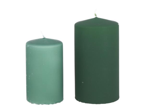 Stumpen Samt H130 D70 smaragd Safe Candle ca. 61Std Brenndauer D7 H13cm