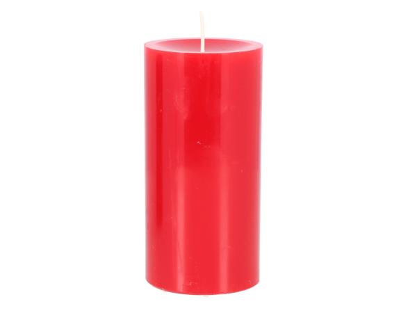 Kerze Chalet H140 D70 karminrot  ca. 75Std Brenndauer Safe Candle Cello D7 H14cm