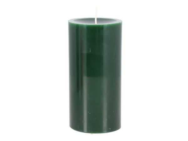 Kerze Chalet H140 D70 jägergrün  ca. 75Std Brenndauer Safe Candle Cello D7 H14cm