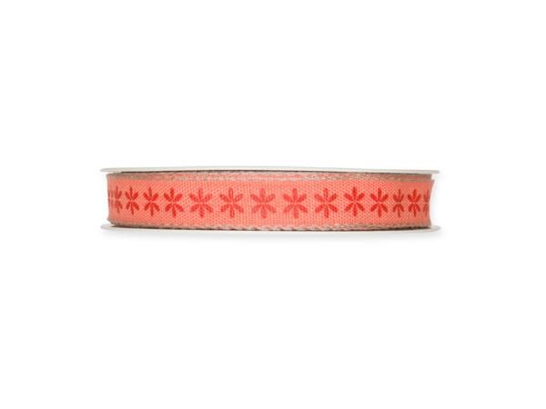 Band Blütendruck 15mm 18mr Leinenkante 19% Leinen, 81% Polyester 15mm 18mr
