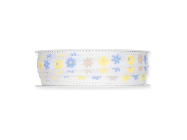 Band Blütendruck 15mm 18mr 100% Polyester 15mm 18mr