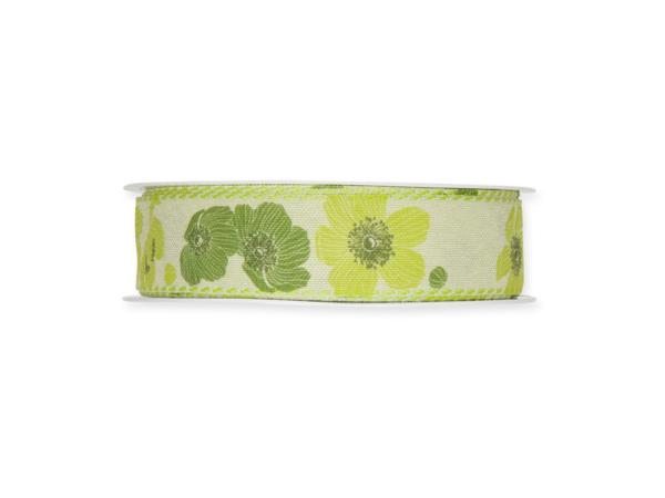 Band Mohnblumen Druck 15mm 18mr 100% Polyester 25mm 18mr