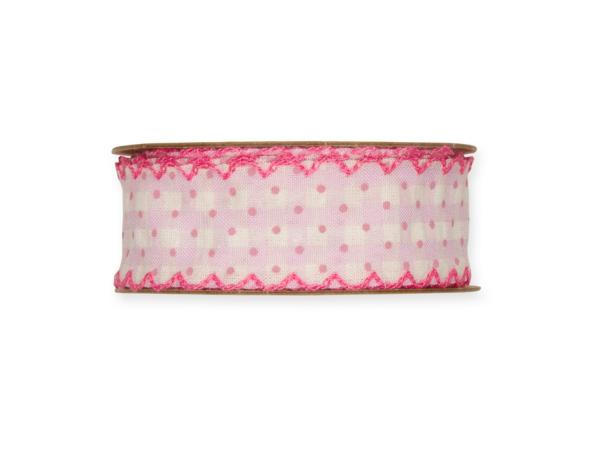 Band Karo Punkte 25mm 5mr 100% Polyester 25mm 5mr