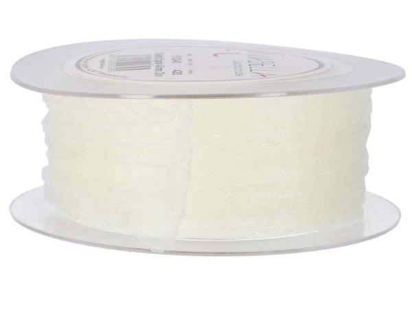 Band Organza geknittert Schnittkante 40mm 20mr 40mm 20mr