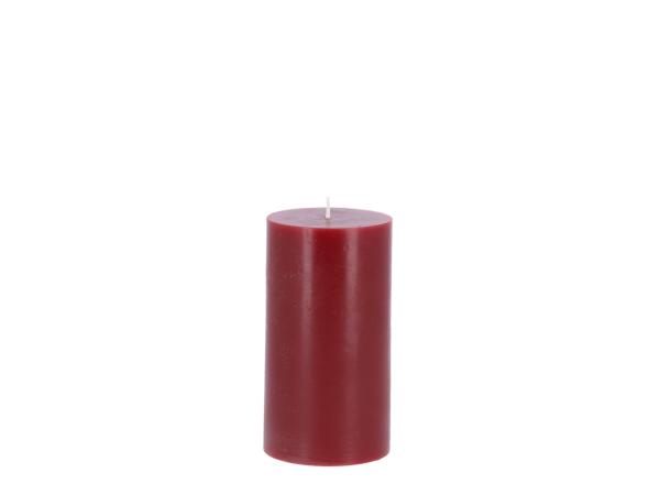 Edelkerze Smooth durchgefärbt H130 D70 rot ca. 55Std Brenndauer  D7 H13cm