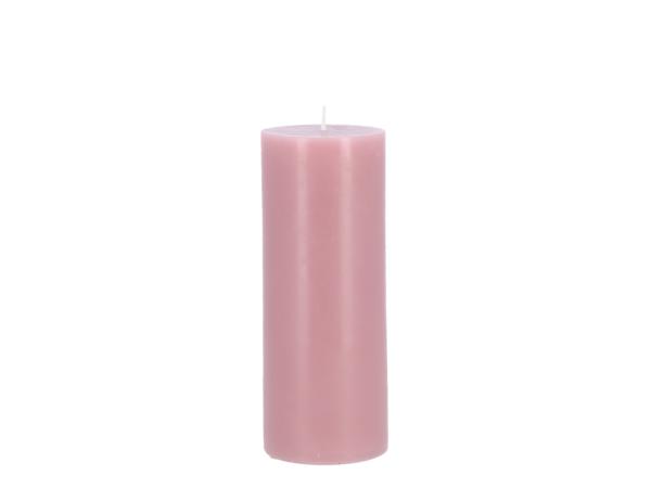 Edelkerze Smooth durchgefärbt H180 D70 rosa ca. 76 Std Brenndauer  D7 H18cm