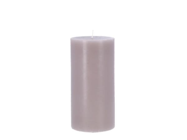 Edelkerze Smooth durchgefärbt H200 D100 hellgrau ca. 122 Std Brenndauer D10 H20cm