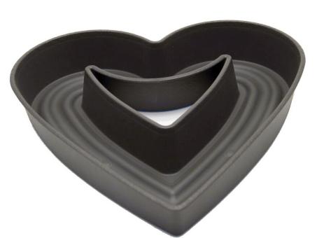 Pflanzherz Amora D45 H7cm anthrazit offen D45 H7cm