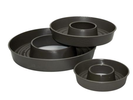 Pflanzring Rondino D55 H9cm anthrazit hergestellt aus 100% Regranulat D55 H9cm