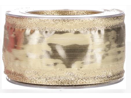 Band Glamour 60mm 25mr gold m Draht 60mm 25mr