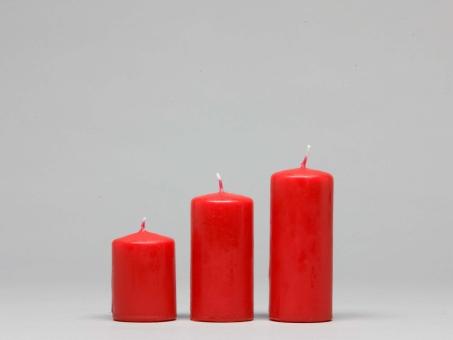Stumpen H70 D50 rubin Safe Candle ca. 15Std Brenndauer
 D5 H7cm