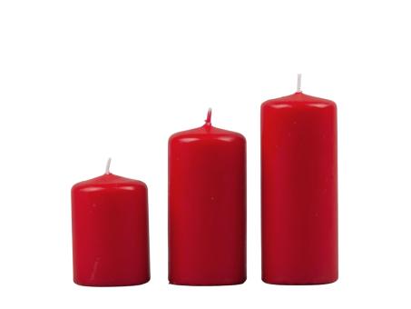 Stumpen H120 D50 karminrot Safe Candle ca. 31Std Brenndauer D5 H12cm