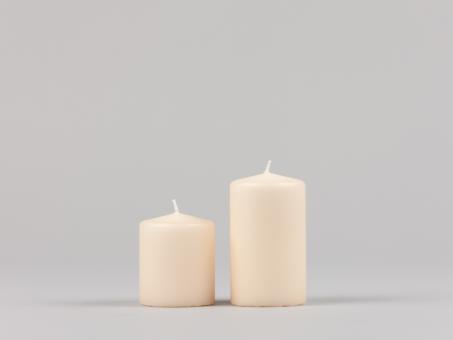 Stumpen H70 D60 creme Safe Candle ca.22Std Brenndauer D6 H7cm