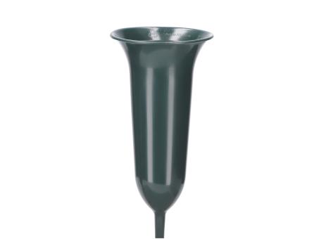 Grabvase Tulpe H26 D8,5cm grün H26 D11cm