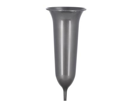 Grabvase Tulpe H32 D9,5cm anthrazit H32 D12cm