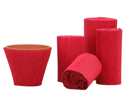 Kreppmanschetten 125mm rot  125mm